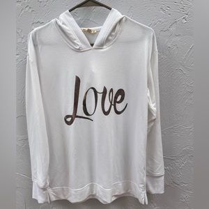 Jane and Delancey “Love” hooded top